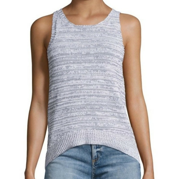 🆕️Calvin Klein Jeans Grey Asymmetrical Knit Top - Picture 1 of 8